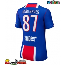 Camisa de Futebol Paris Saint-Germain Joao Neves #87 Equipamento Principal Mulheres 2026-27 Manga Curta